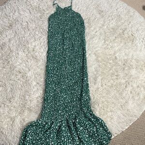 SHEIN Green Floral Maxi Dress